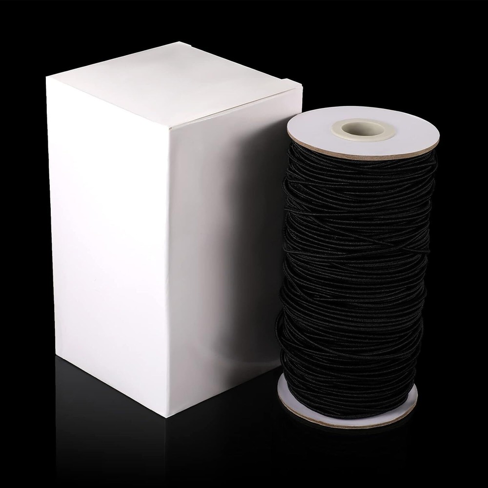 100 Yards 2 mm Elastic Cord Stretch String Beading Craft Black