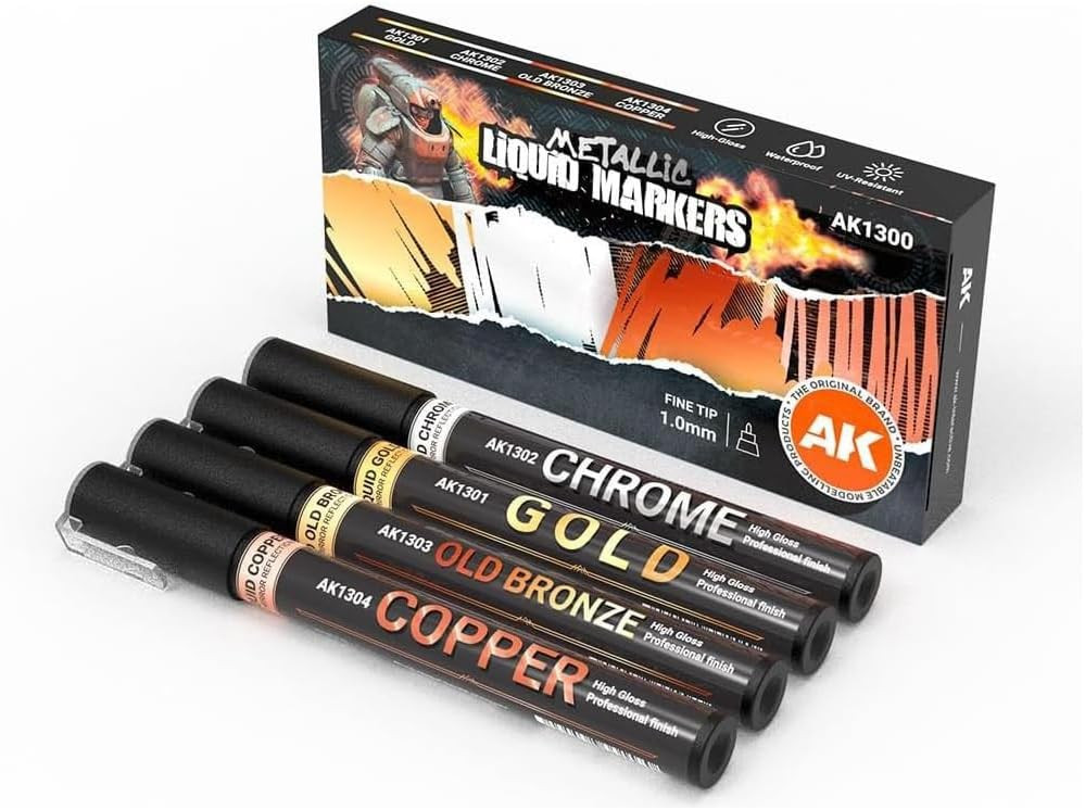 AK Interactive Metallic Liquid Markers