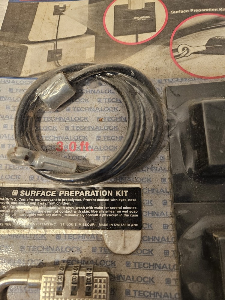 Vintage Technalock Mounting Plates Surface Preparation Kit Nos Buisness Security