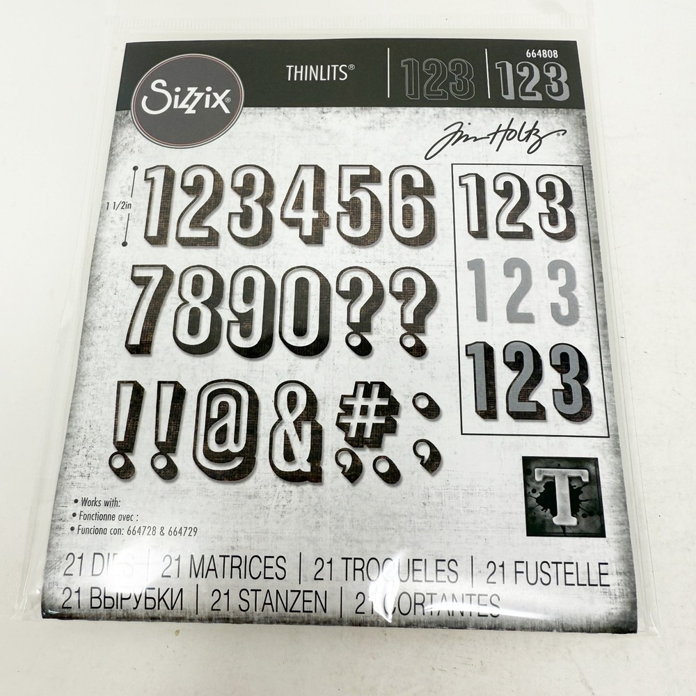 Sizzix Tim Holtz Thinlits Halloween Spooky Silhouette Box Dies NEW