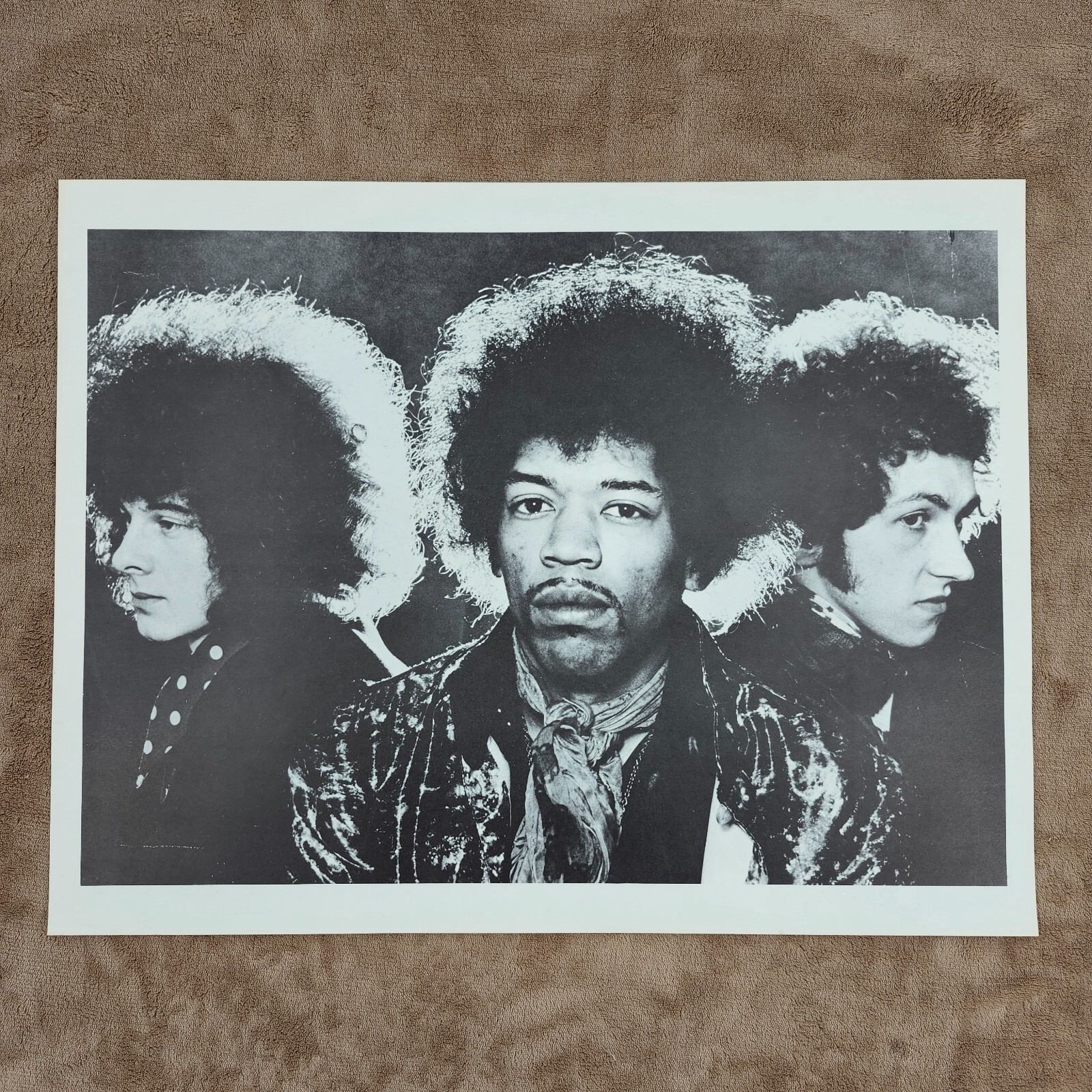 Jimi Hendrix Experience Promo Poster 17"x22" Late 60's to 70's Vintage RARE