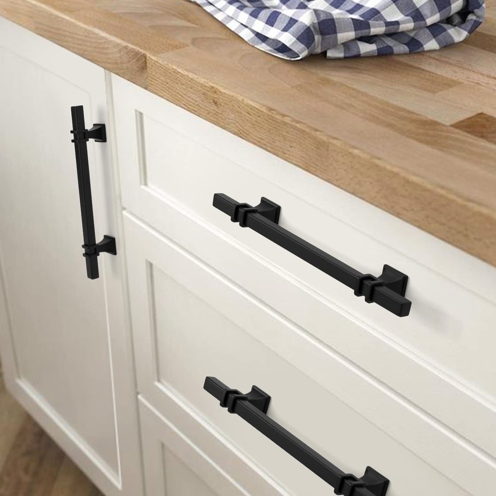 Cabinet Handles Matte Black Cabinet Pulls 5 Inch Black Drawer Pulls Handware ...