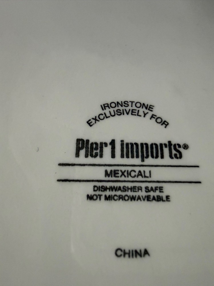 Pier 1 Imports MEXICALI 18" Rectangular Serving platter, Ironstone, EUC