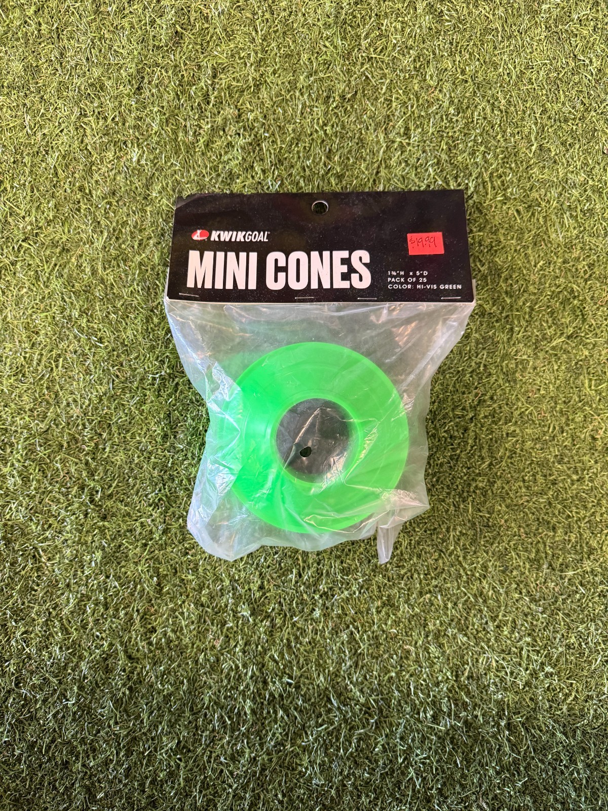 KwikGoal Mini Training Cones Pack of 25 - Green