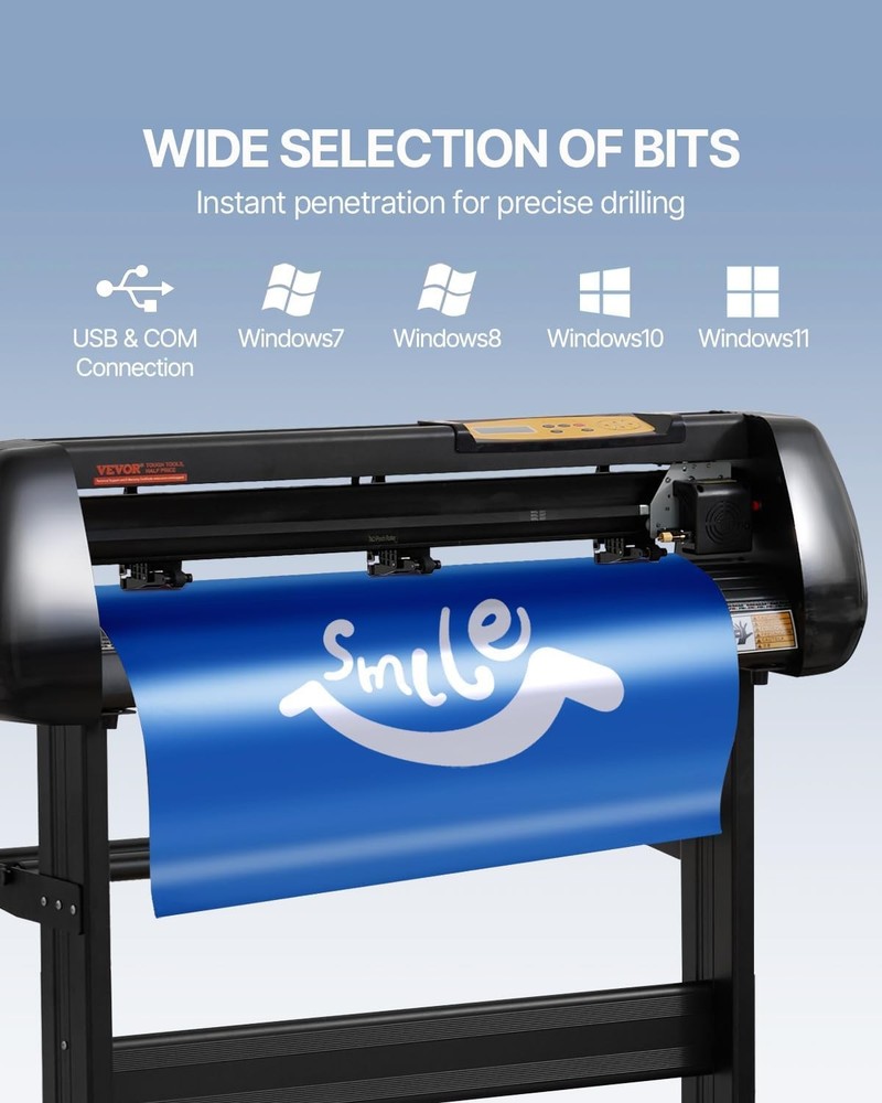 28" Vinyl Cutter Plotter Bundle Adjustable Force Speed Sign Cutting Machine