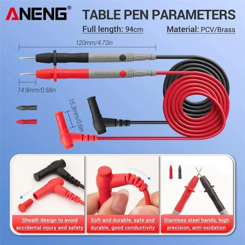Digital Multimeter Tester AC DC Volt Ohm Amp Clamp Meter Auto Range LCD Handheld