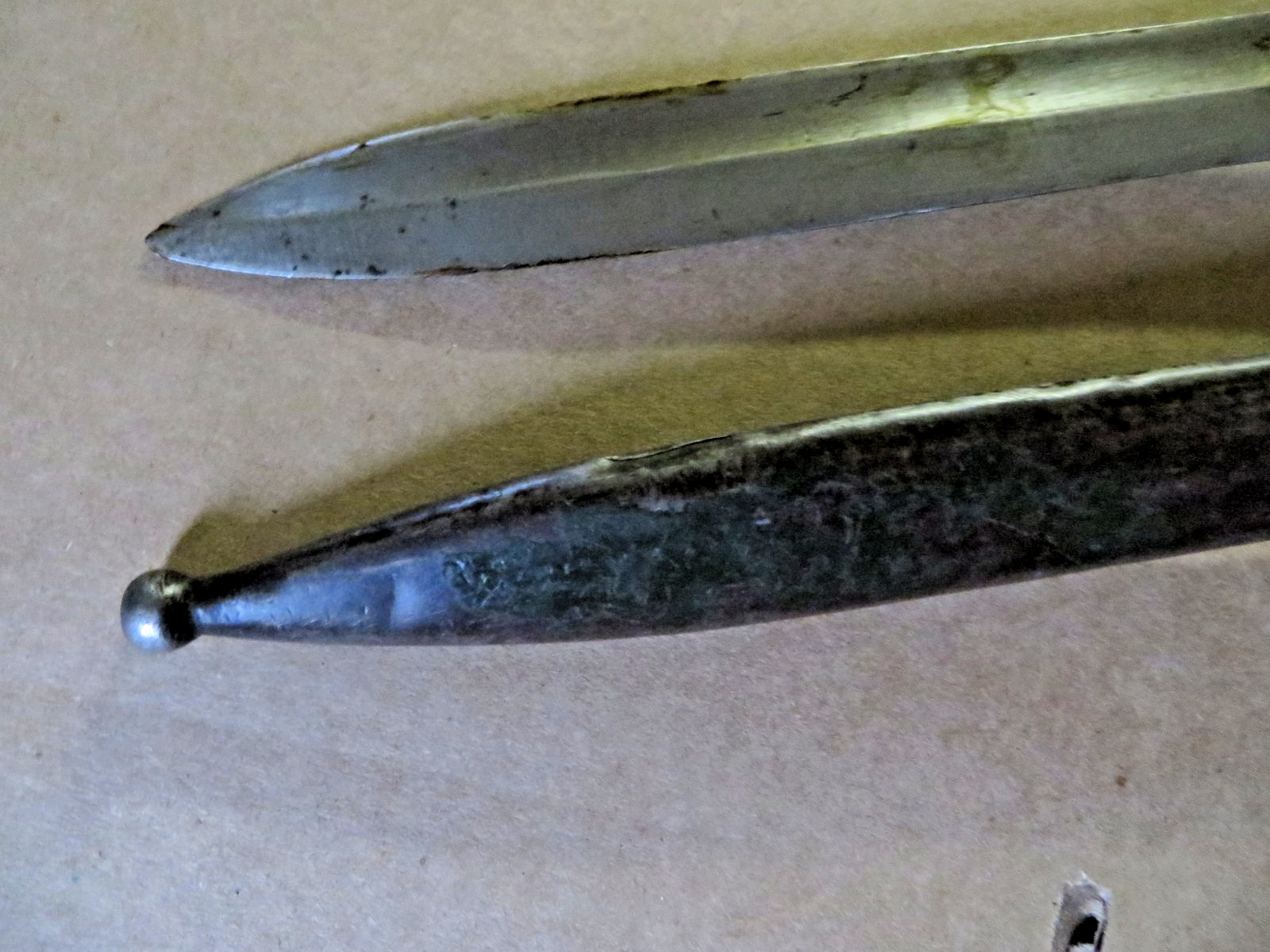 WWI GERMAN ERSATZ BAYONET Very Good Original Condition (crack on mount ring)