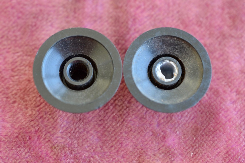 Vintage 1968 Gibson Witchhat Knobs Witch Hat Black Gold Inserts Les Paul Custom!