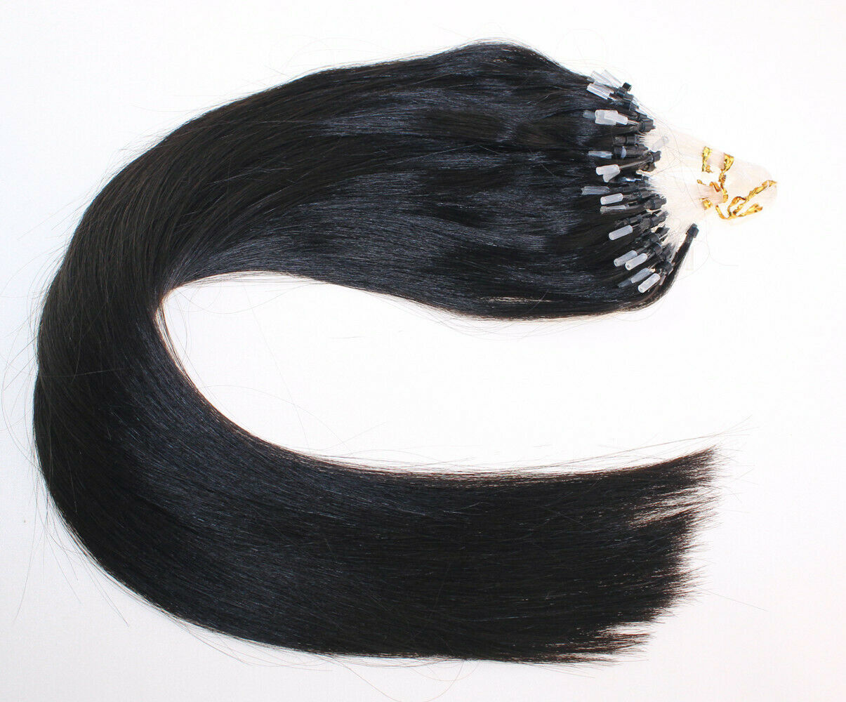 Micro Ring Loop Tip Remy Human Hair Extensions Straight Micro Beads Link Hair US