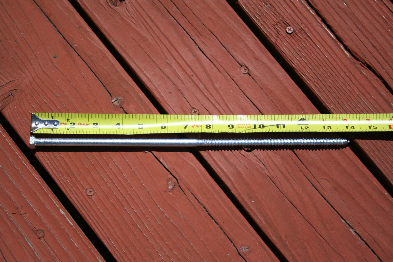 12 pc Lag Screws 3/8 x 14 Tent Stakes Festival Kit With Chain Links Burningman