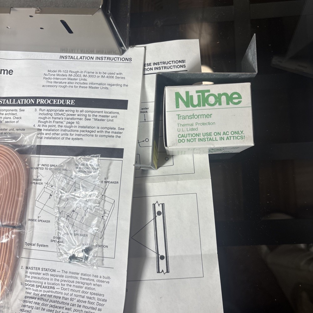 NuTone Rough-in House IR-103