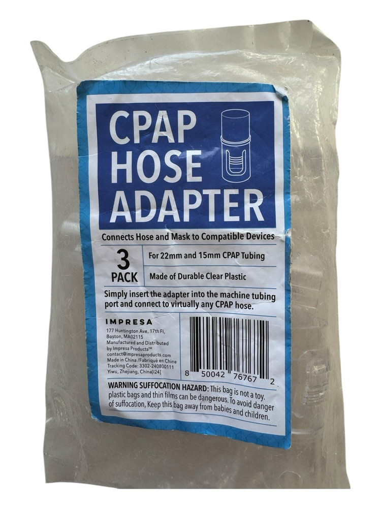 3 Pack Impresa CPAP Hose Adapter
