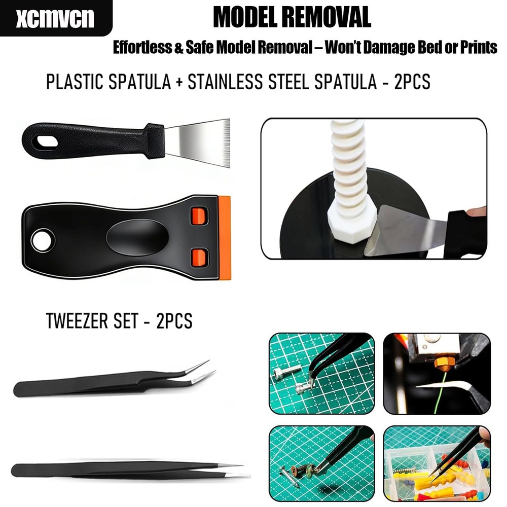 43Pcs 3D Printer Tools Kit, Complete 3D Printing Accessories & Maintenance Se...