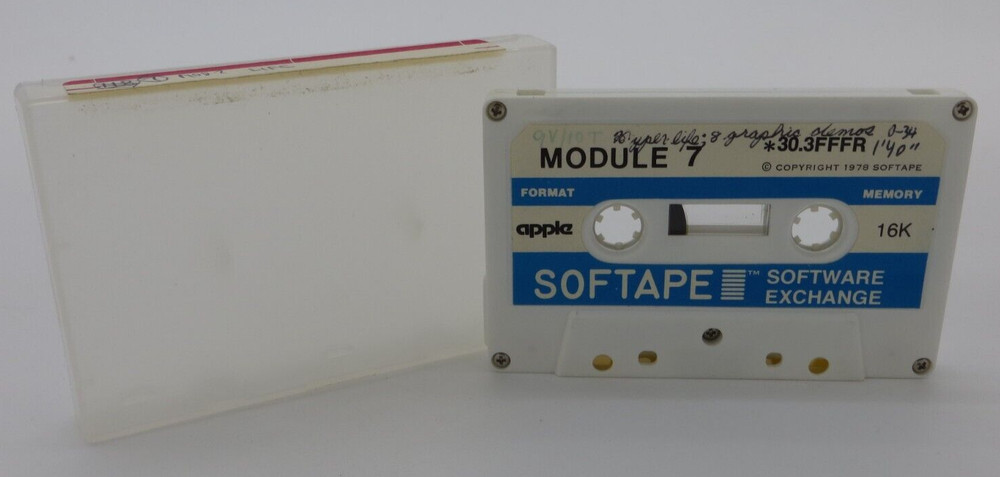 1978 APPLE Computer Cassette Module 7 Softape Software Vintage HTF RARE 16K