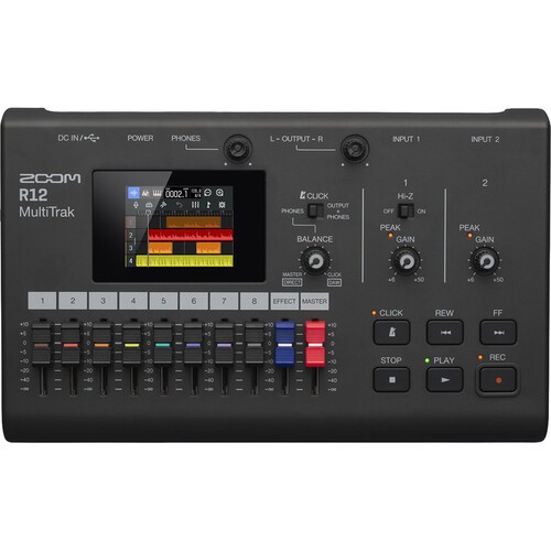ZOOM Digital Multitrack Recorder (R12), Balanced Interconnect, Bundle