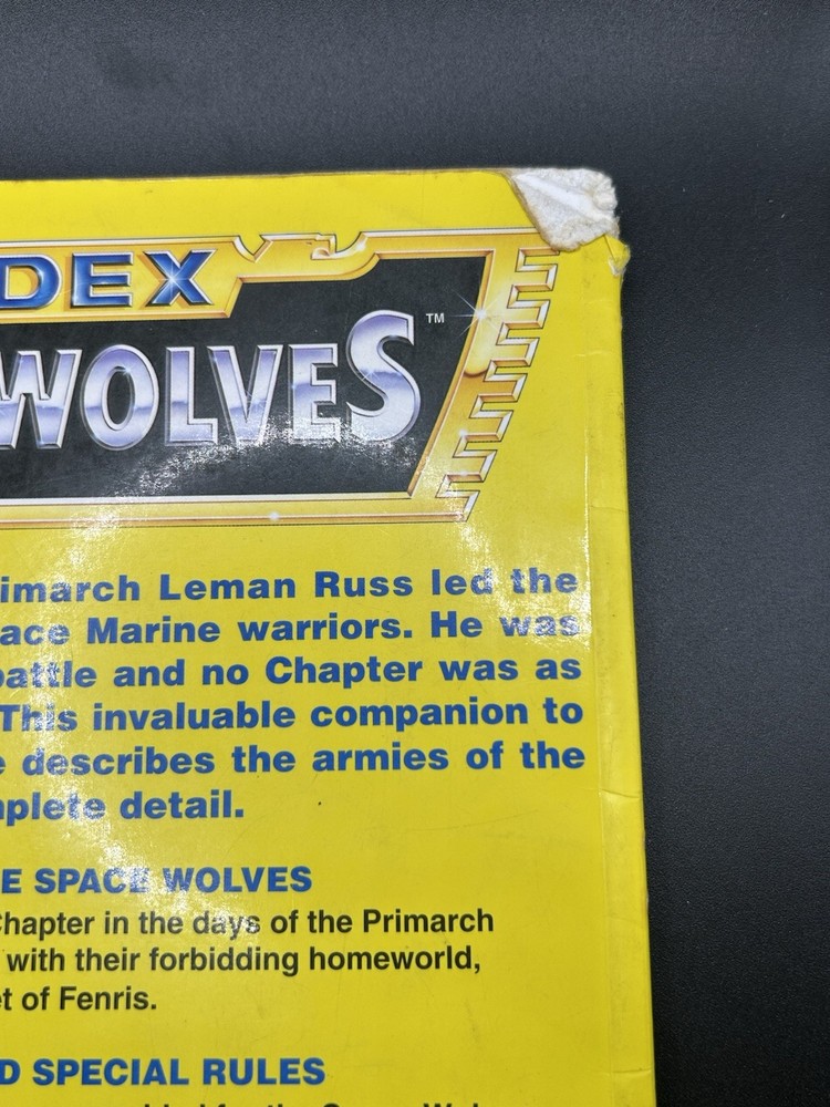 Warhammer 40K Codex Space Wolves (2nd Ed) Games Workshop GW Damaged