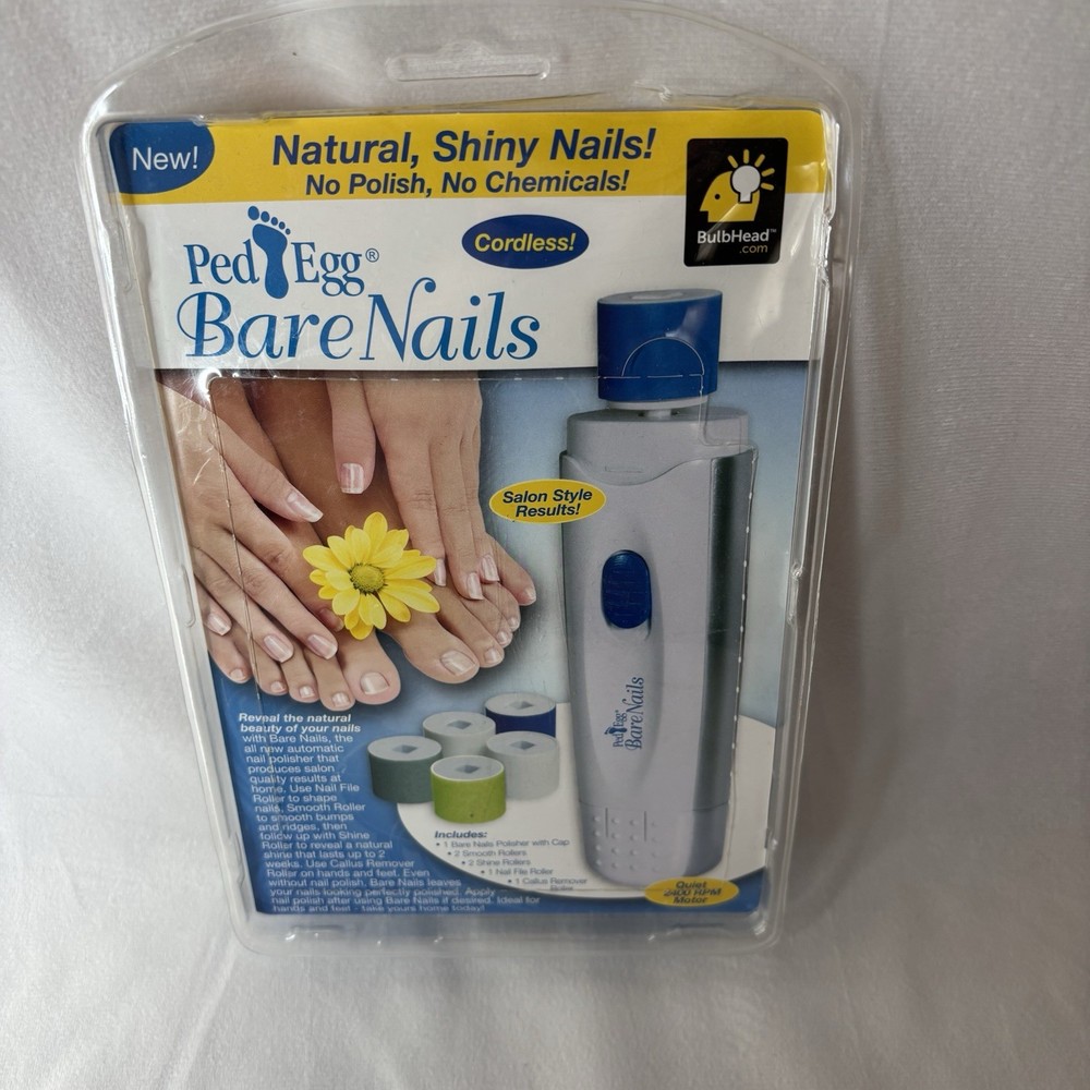 PedEgg Bare Nails Electronic Nail Care System- Shape, Smooth, Buff & Shine Nails