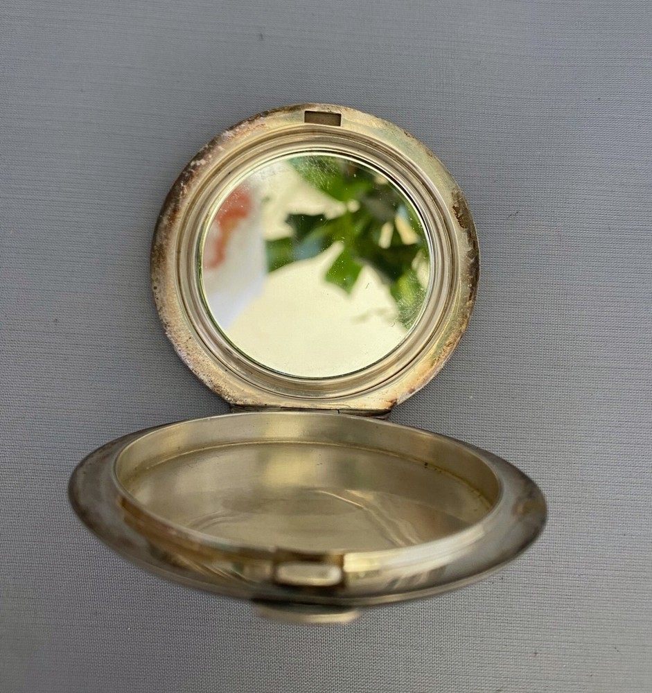 Sterling Silver .925 Compact Powder Mirror Box
