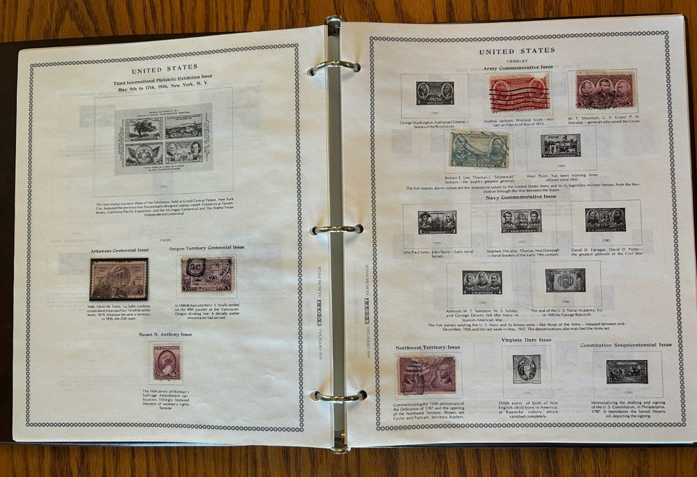 Scott Pony Express United States (US) Stamp Album 50+ Stamps Included 1893-1973