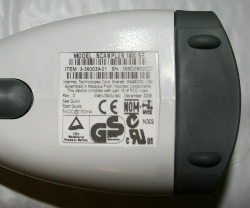 New OEM Intermec ScanPlus 1800 SR Barcode Scanner 3-360039-00 No include Trigger