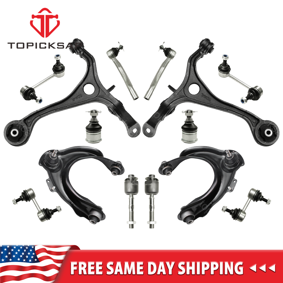 New 14pc Complete Suspension Kit for Honda Accord 2003 - 2007 Acura TSX - 2.4L