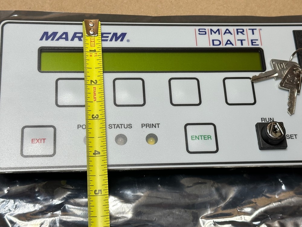 Markem-Imaje Smart Date SmartDate Front Display Panel Button Board w/ Lock & Key