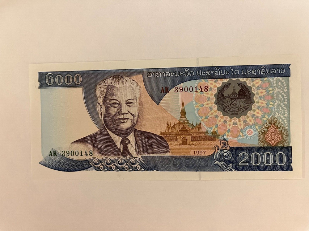 1997 Laos 2000 kip  Banknote