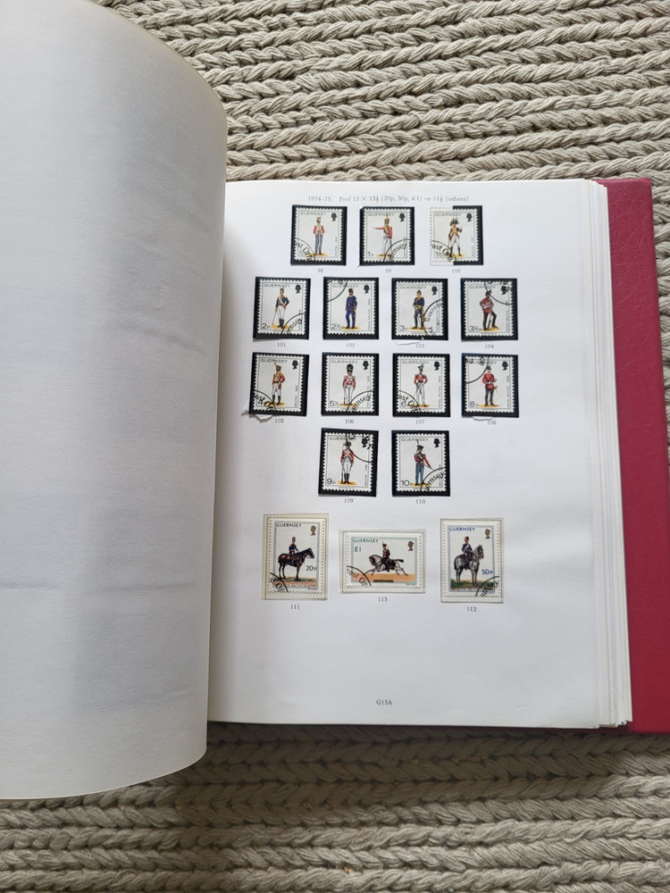 Used Channel Islands (Guernsey & Jersey) Stamp in Stanley Gibbons Album Leaves