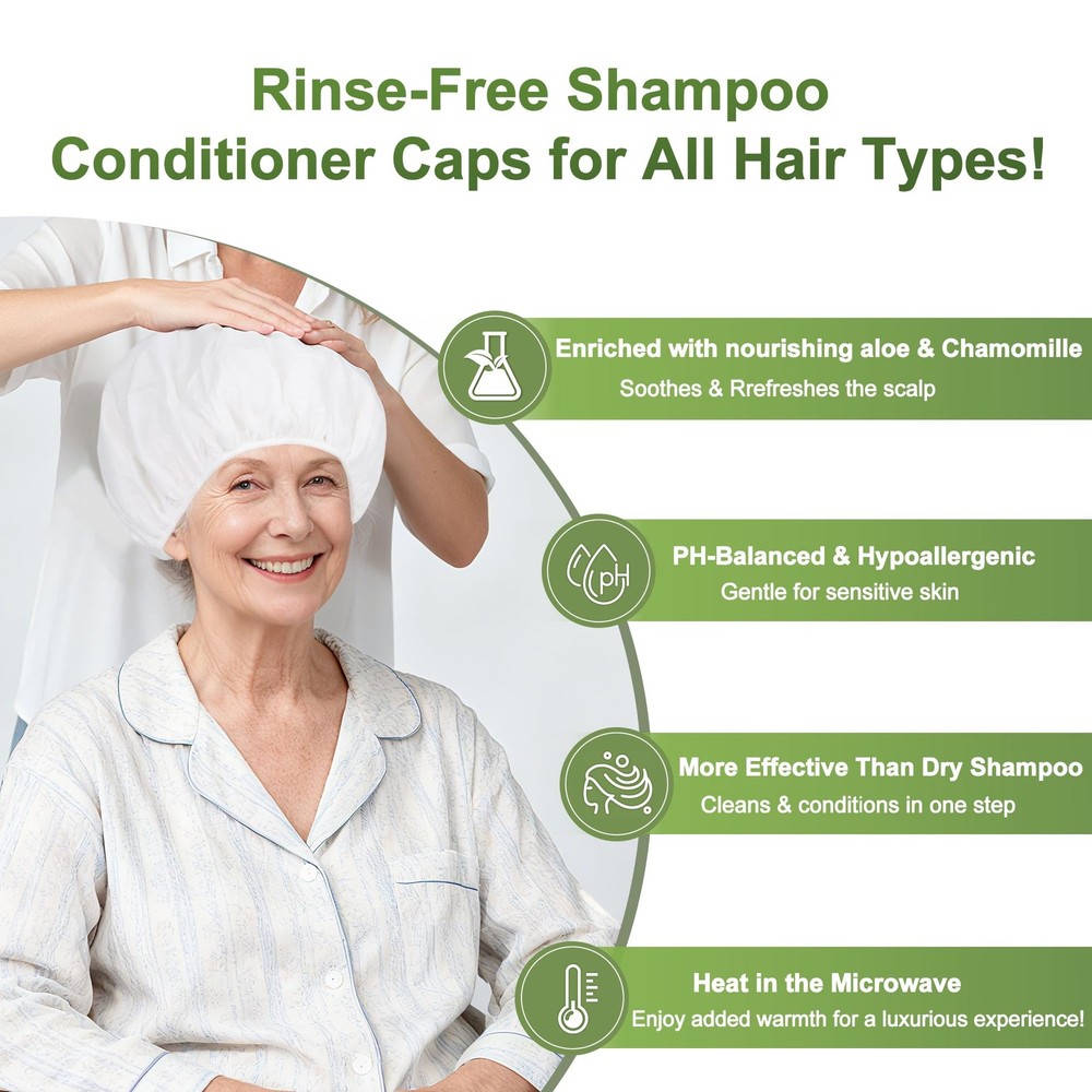 10 pack Shampoo Caps No Need Rinse