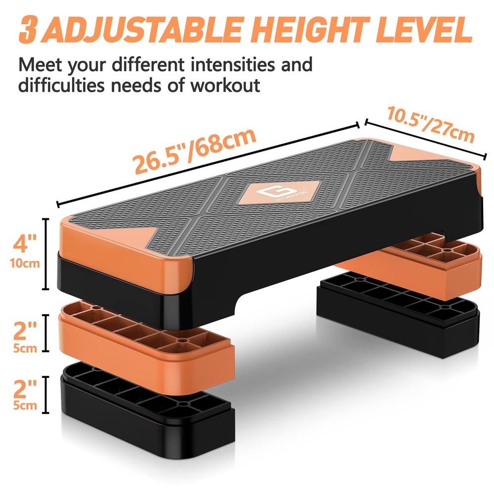 Aerobic Exercise Step, Adjustable Aerobic Stepper for Exercise, Workout Step ...