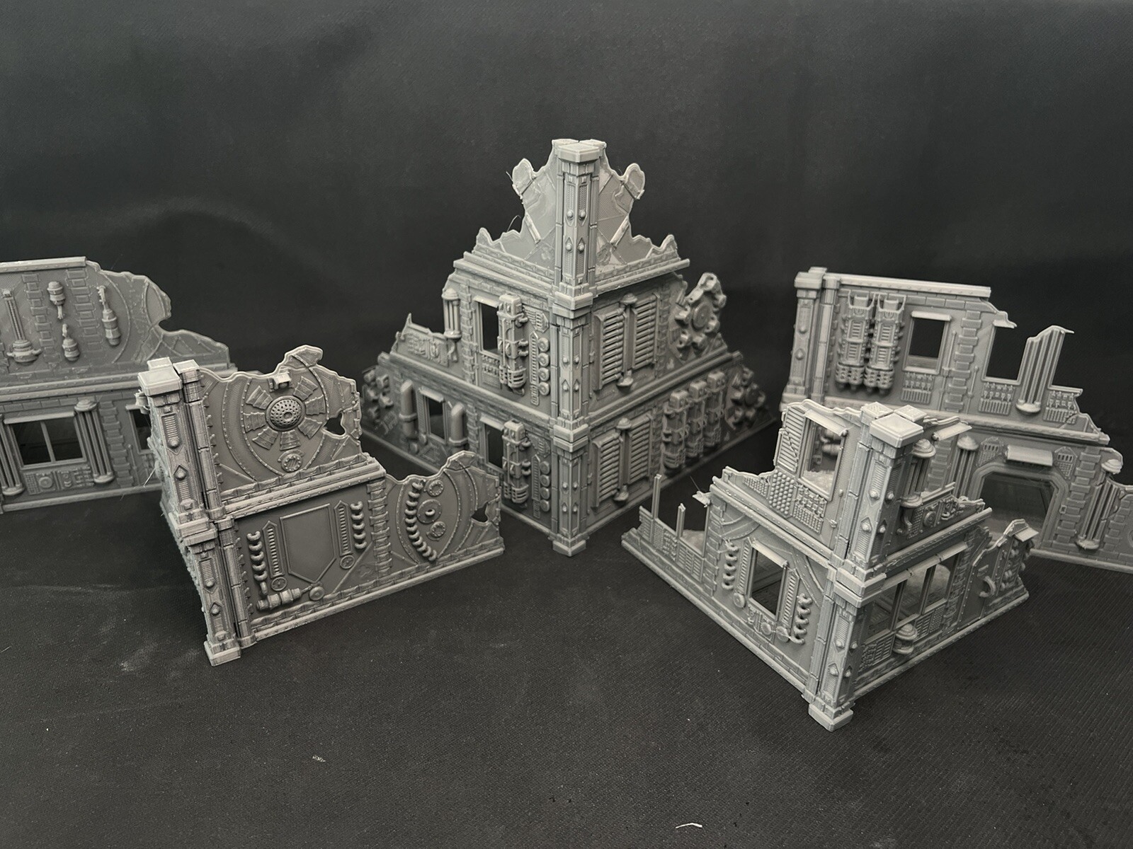 Wargaming Terrain Industrial 5 Pack Sci-fi Tabletop Buildings
