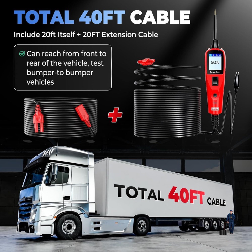 Autel PowerScan PS100 Electrical System Scanner 12V/24V Car Auto Circuit Tester