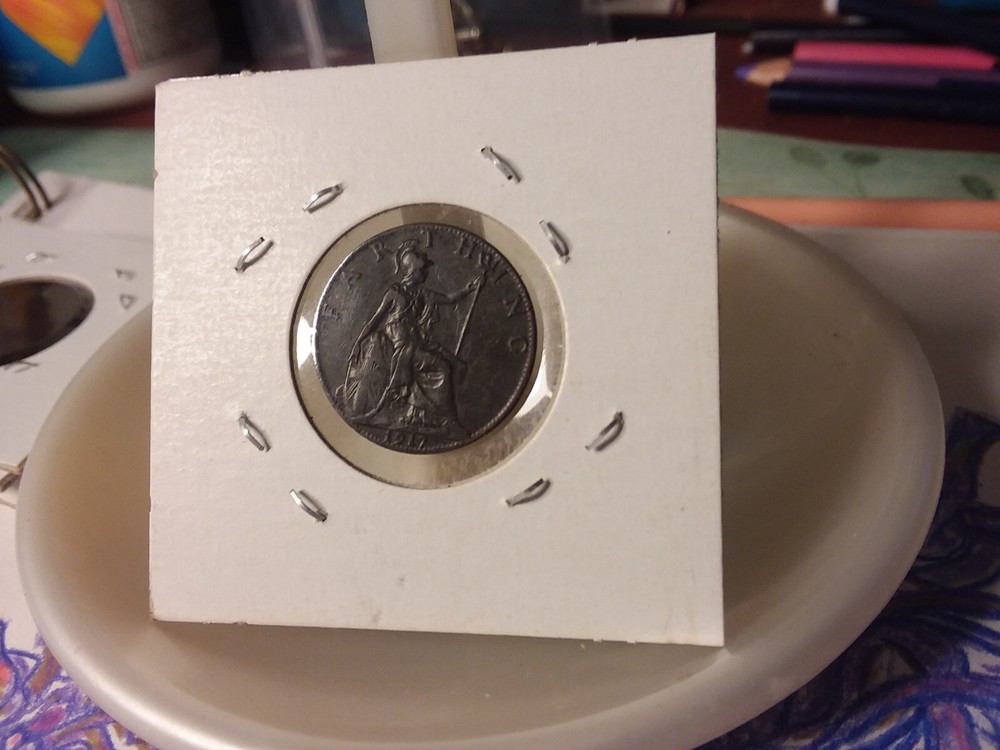 1917 British Farthing - George V