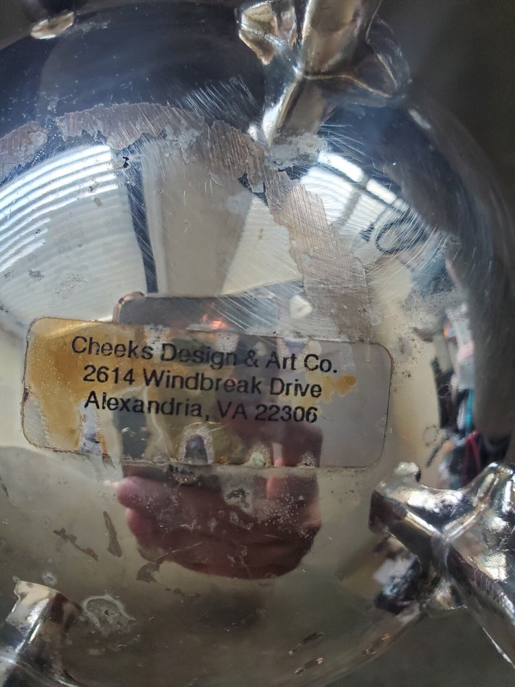 Cheeks Design &Art co. Silver plated footed pitcher