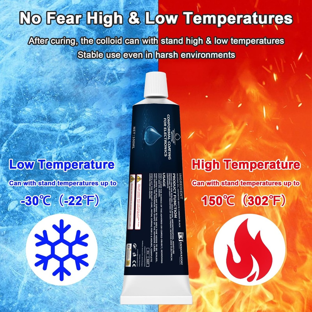 1DFAUL 100ml Conformal Coating for Electronics, Silicone Transparent