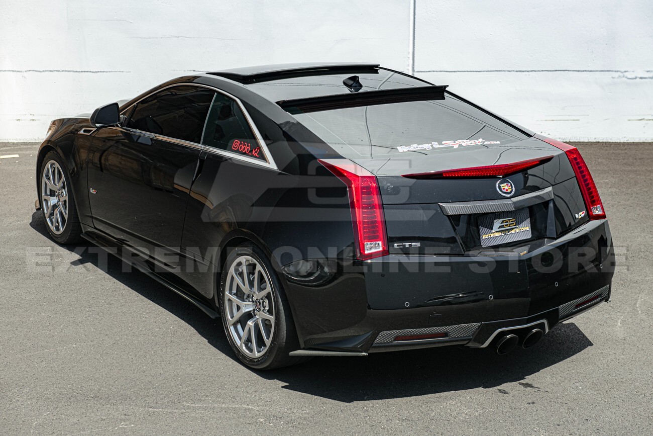 For 09-15 Cadillac CTS-V Coupe CARBON FIBER Rear Deck Lid Applique Trunk Insert