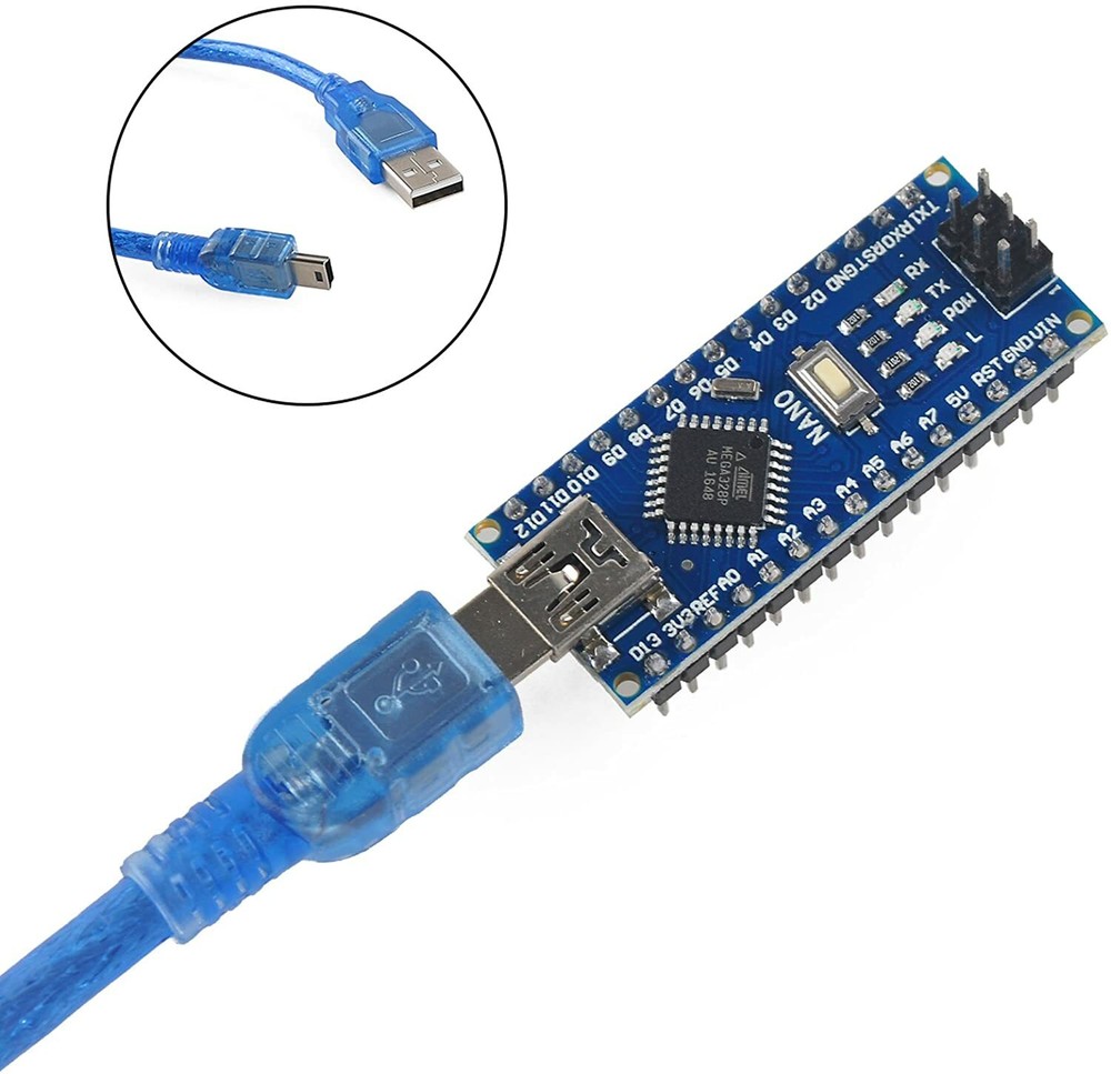 Nano V3.0 ATmega328 CH340G 5V 16M Micro-controller with Mini USB Cable
