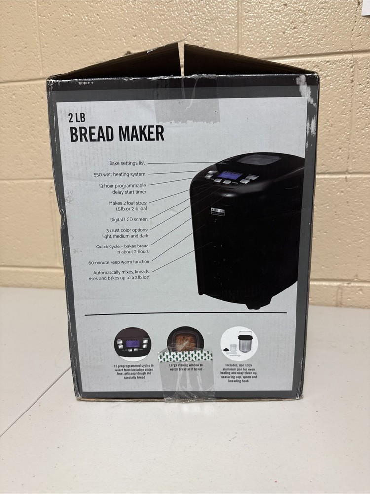 Bella Pro Series - 2-lb. Bread Maker - Black NEW