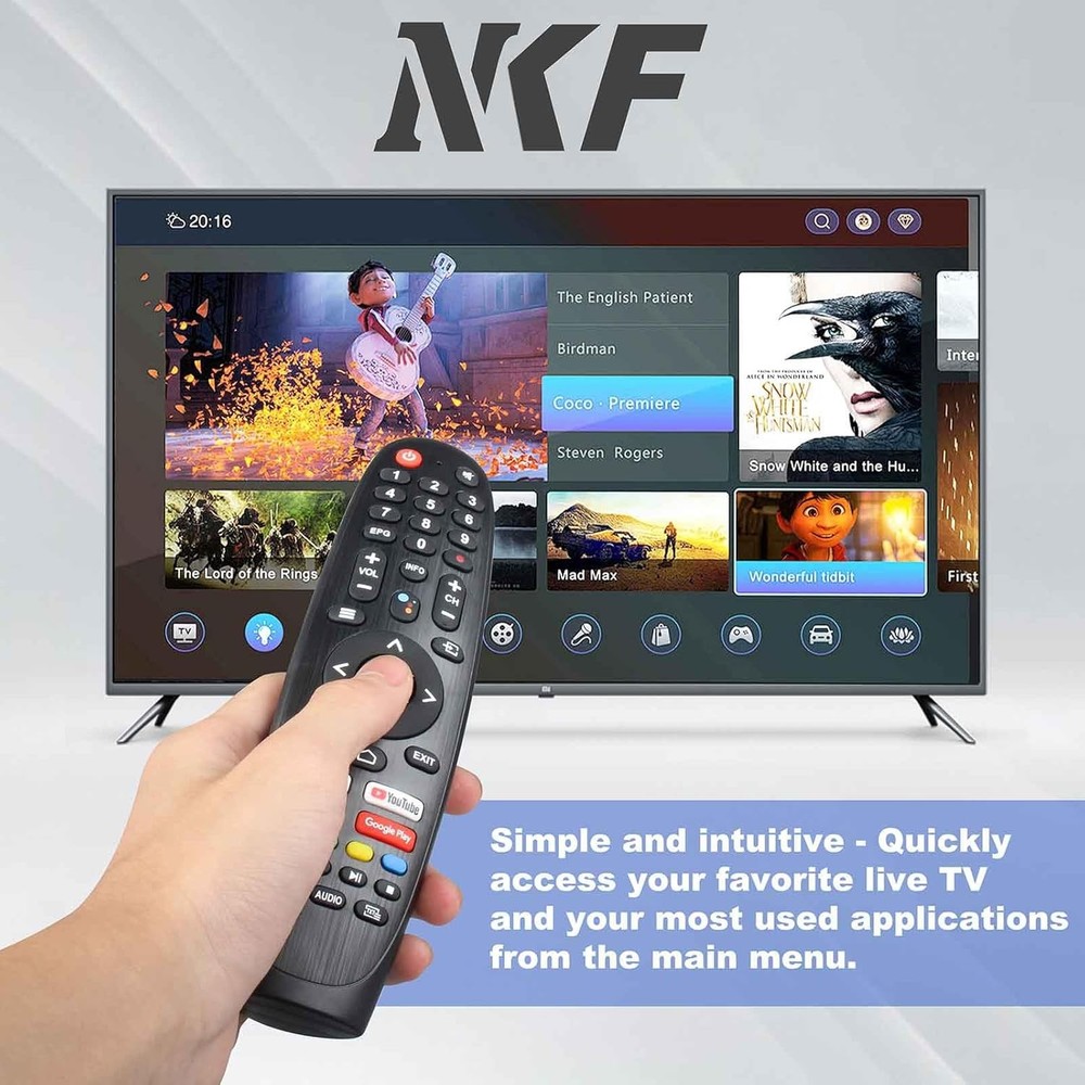 EC32V2HA EC40V2FA Replace Remote Control for Caixun Android TV Black