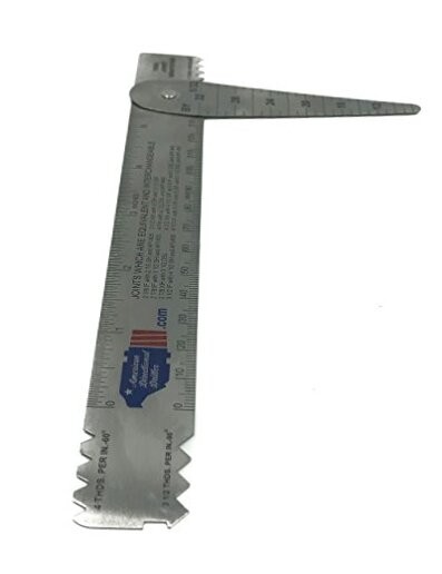 Drill Pipe Connection Thread Identification Ruler with Nozzle Gauge () 1