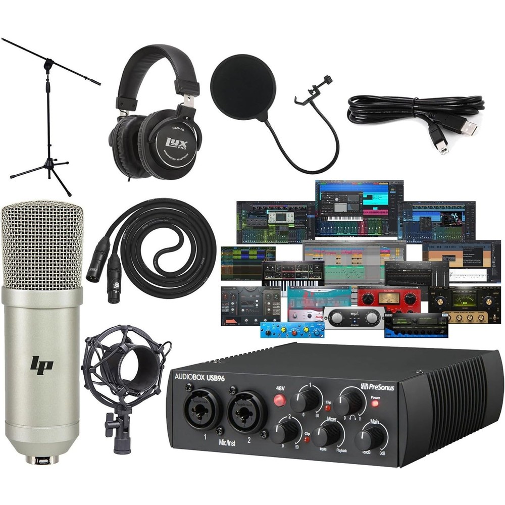 PreSonus AudioBox 96 Studio Bundle – Interface, Mic, Headphones & DAW