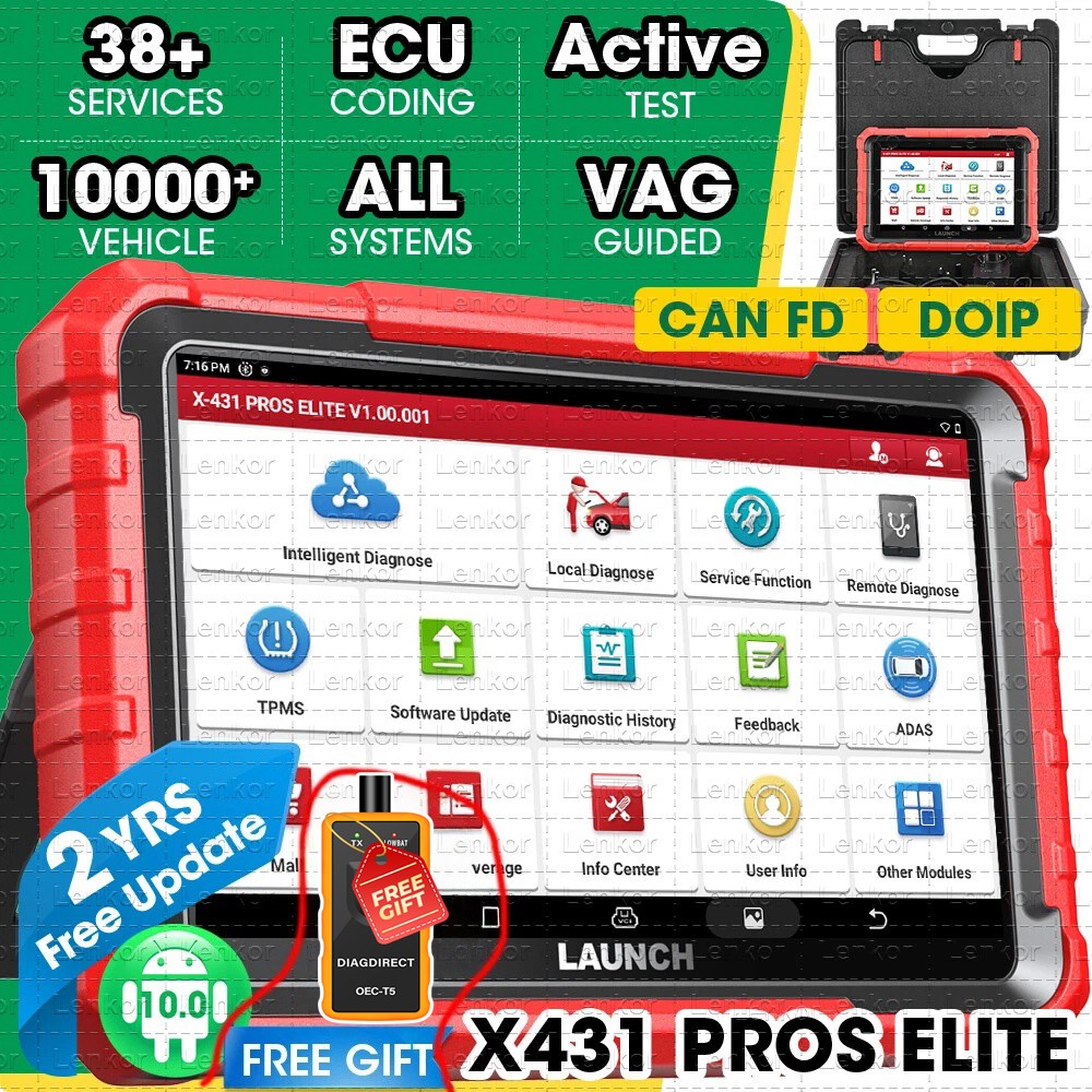 2026 LAUNCH X431 PRO Elite V + PRO5 OBD2 Scanner Car Diagnostic Tool Key Coding
