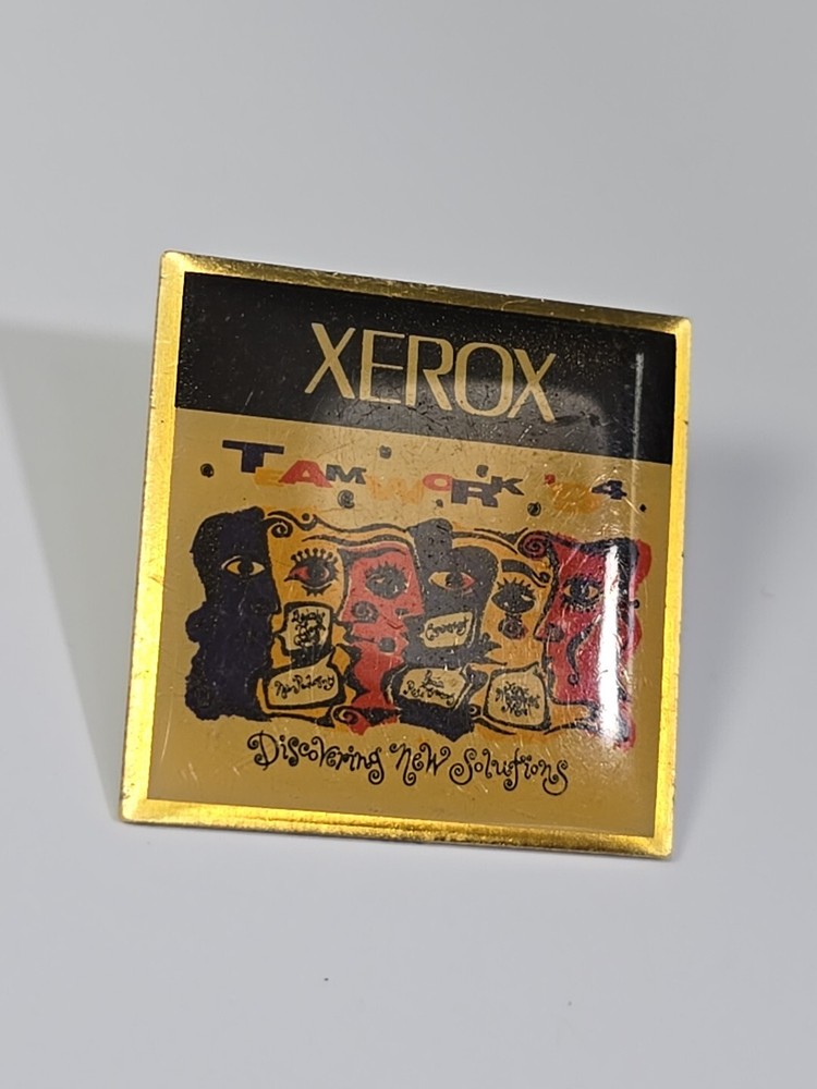 Xerox Teamwork Lapel Pin Discovering New Solutions Copiers & Printers