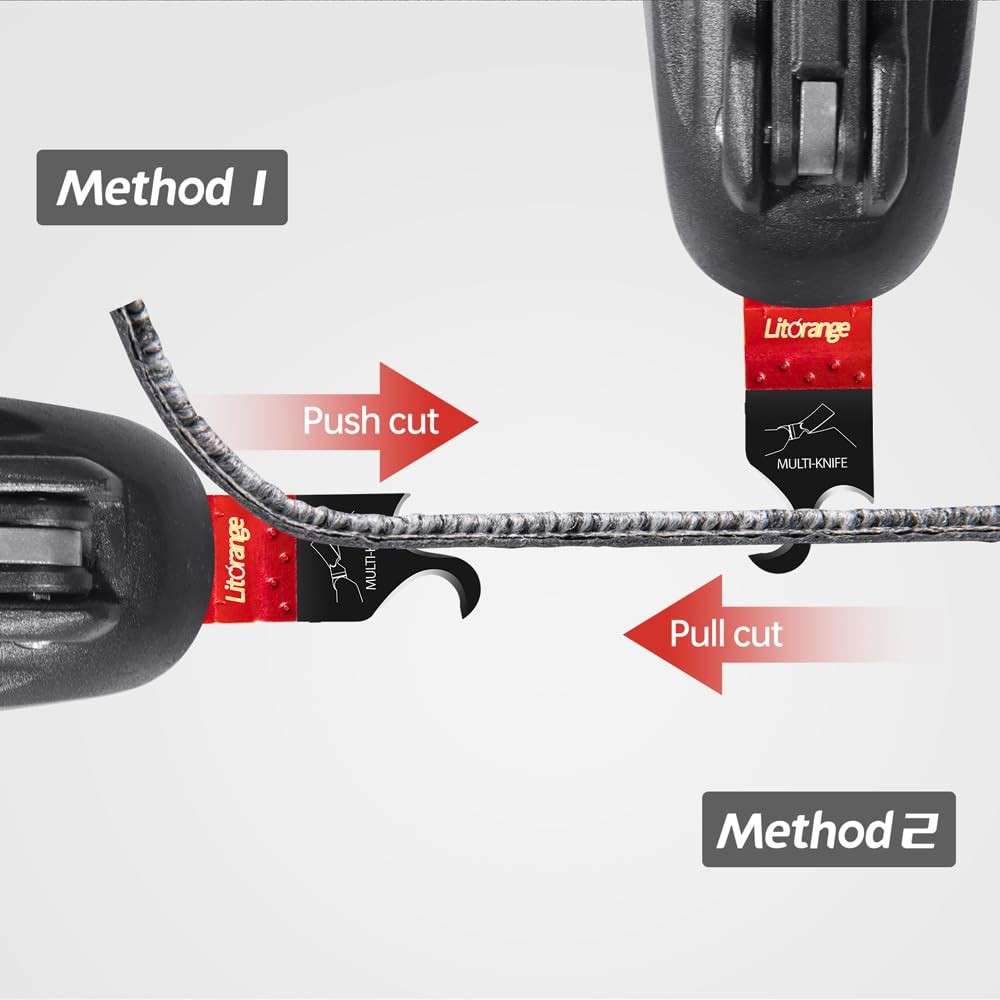 Litorange Extended Hook Blade for Oscillating Tool, 5 Pack Red