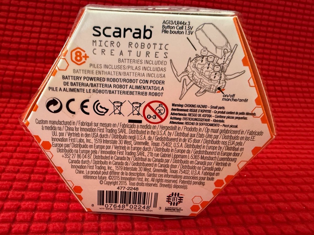 HEXBUG Scarab Orange Micro Robotic Creature NEW Sealed Hex