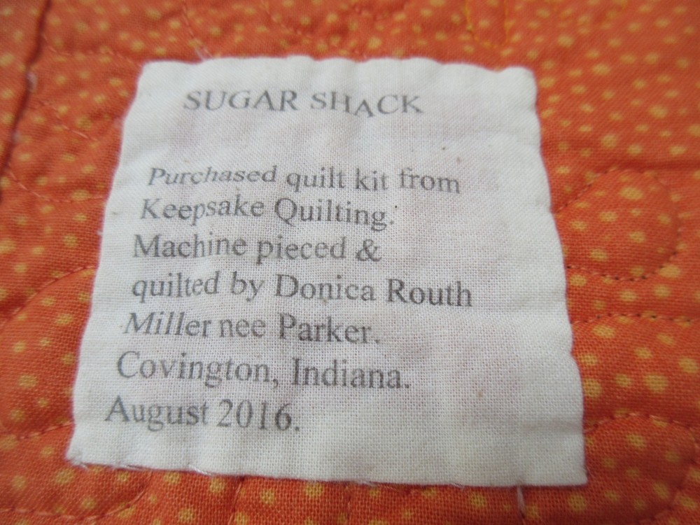 SUGAR SHACK Quilt 44 x 39.5 " COMPLETE 2016