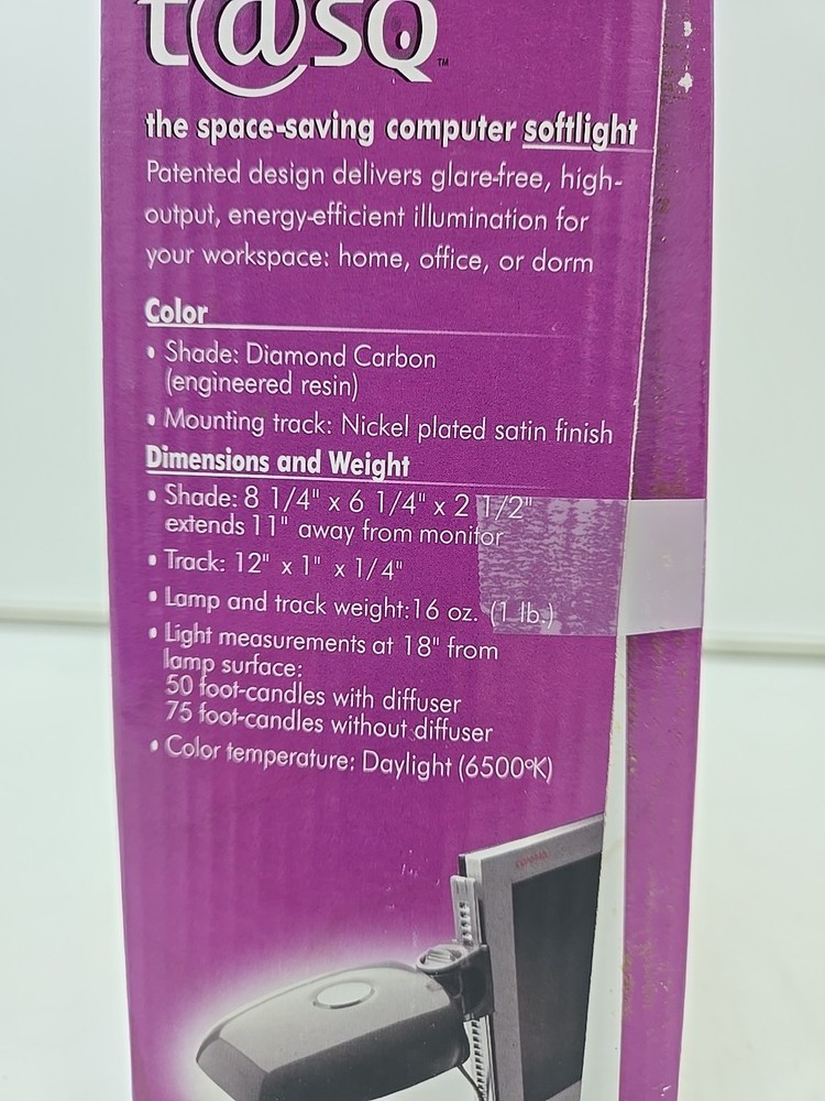 TASQ Space Saving Computer Softlight NEW IN BOX Great Condition