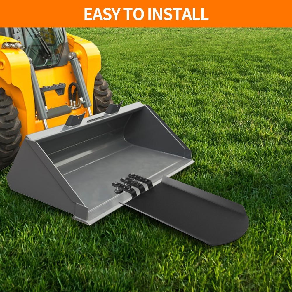 Clamp on Quick Spade Bucket/Skid Steer Loader Fork, Quick Spade with Chain Hook