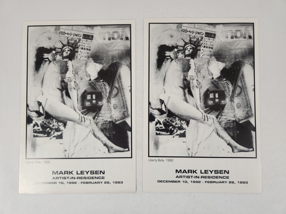 Mark Leysen Assemblage And Collage + 2 Postcards Exhibition