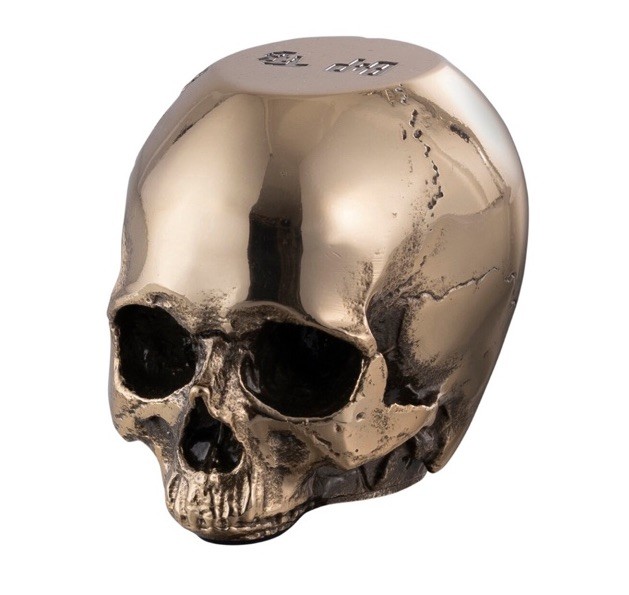 Buster and Punch x Travis Barker Skull Doorstop Stainless Steel Brass 4 Lb Decor